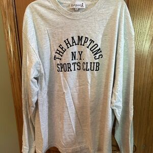Firstport The Hamptons N.Y. Sports Club Long Sleeve Tee - Gray